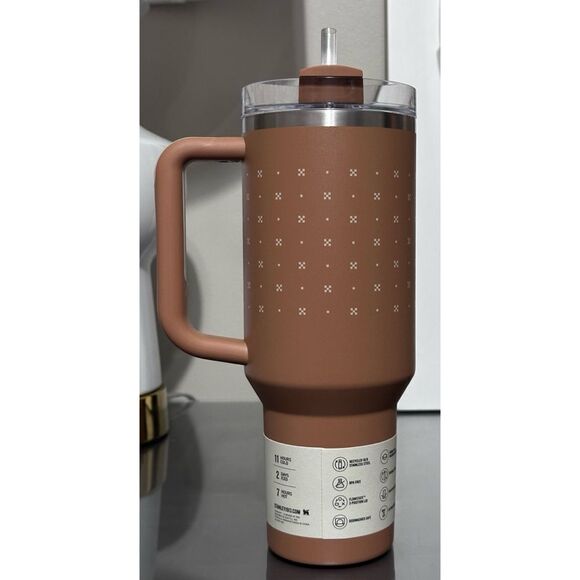 Stanley Quencher H2.0 FlowState 40oz Tumbler, DEEP CLAY ORANGE - Picture 2 of 4